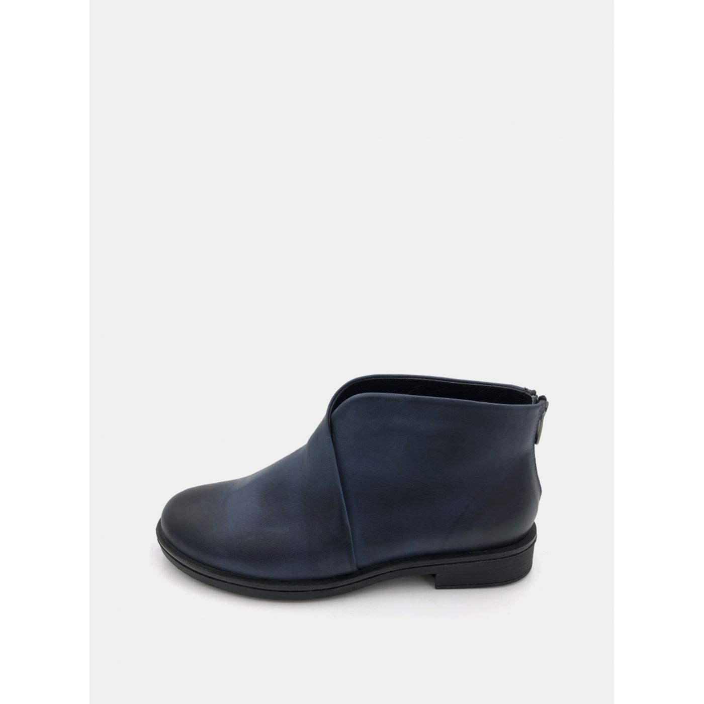 Dark Blue Women's Leather Ankle Boots WILD