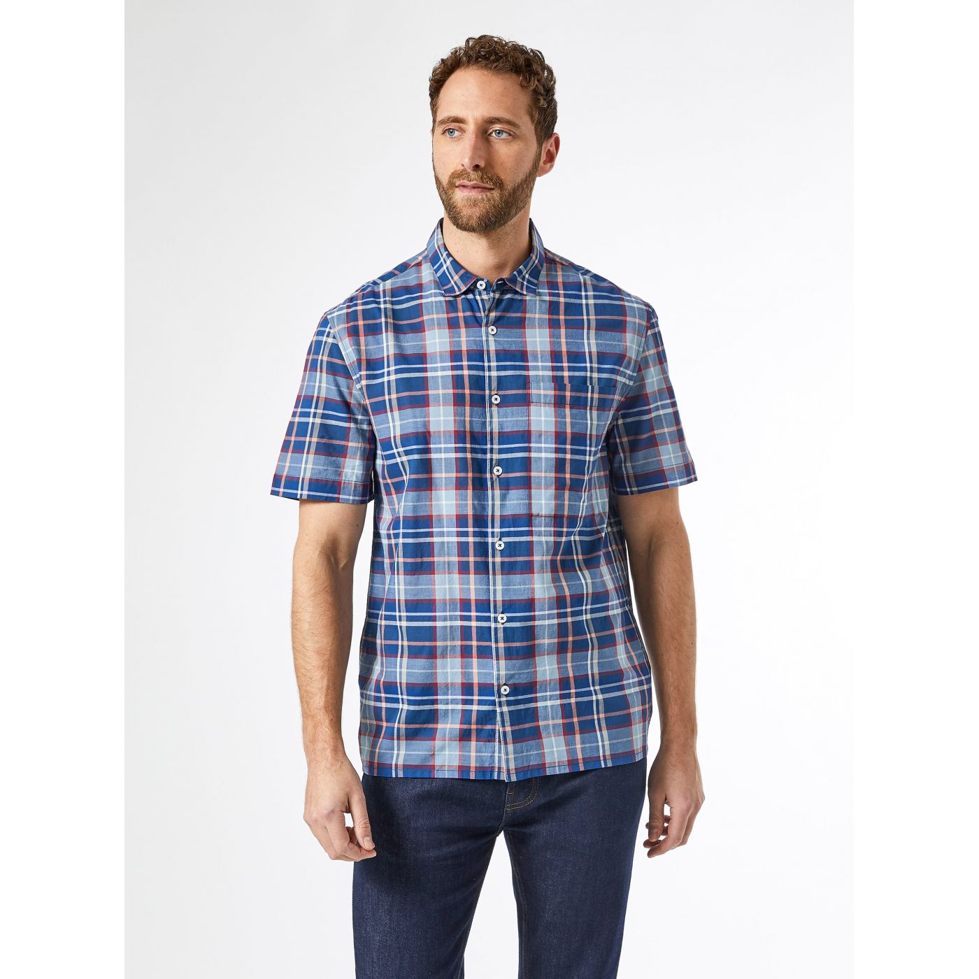 Burton Menswear London Blue Checked Shirt
