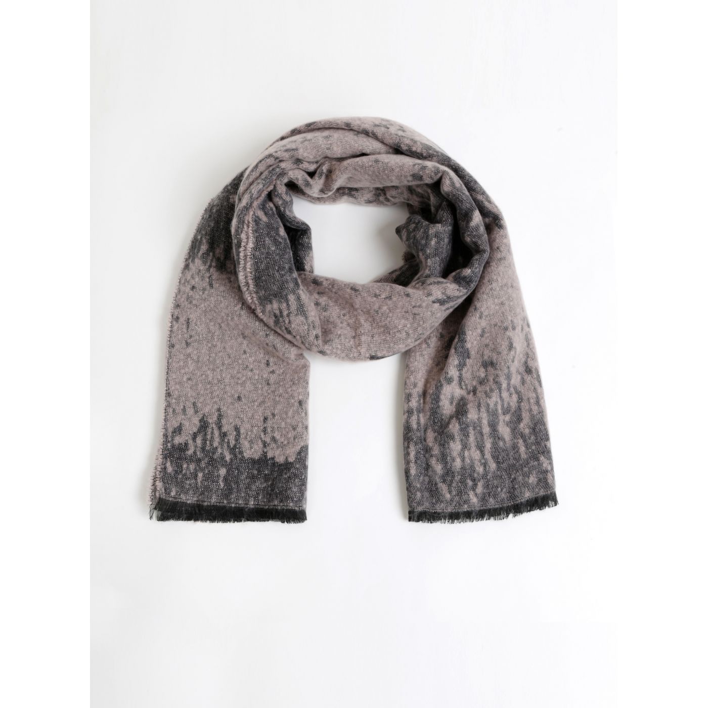 Grey-Pink Scarf Pieces Hassa