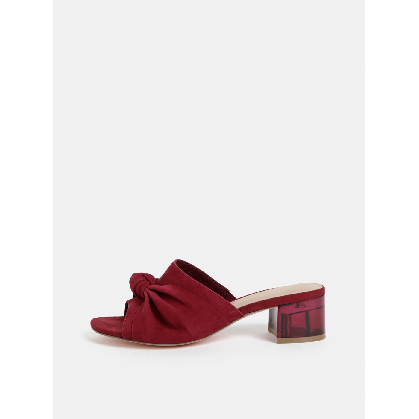 Tamaris burgundy suede slippers