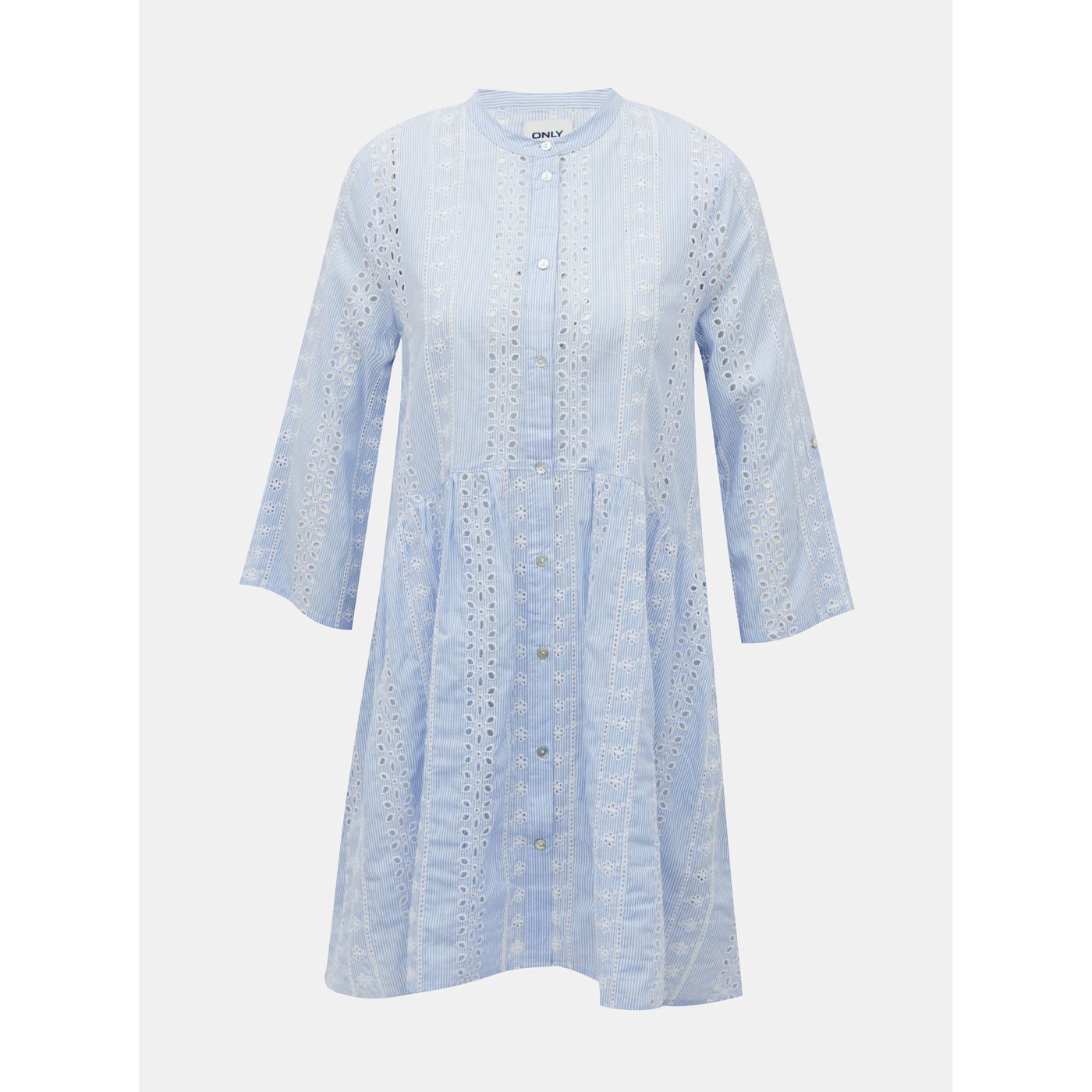 Light Blue Striped Dress with Madeira ONLY Chicago