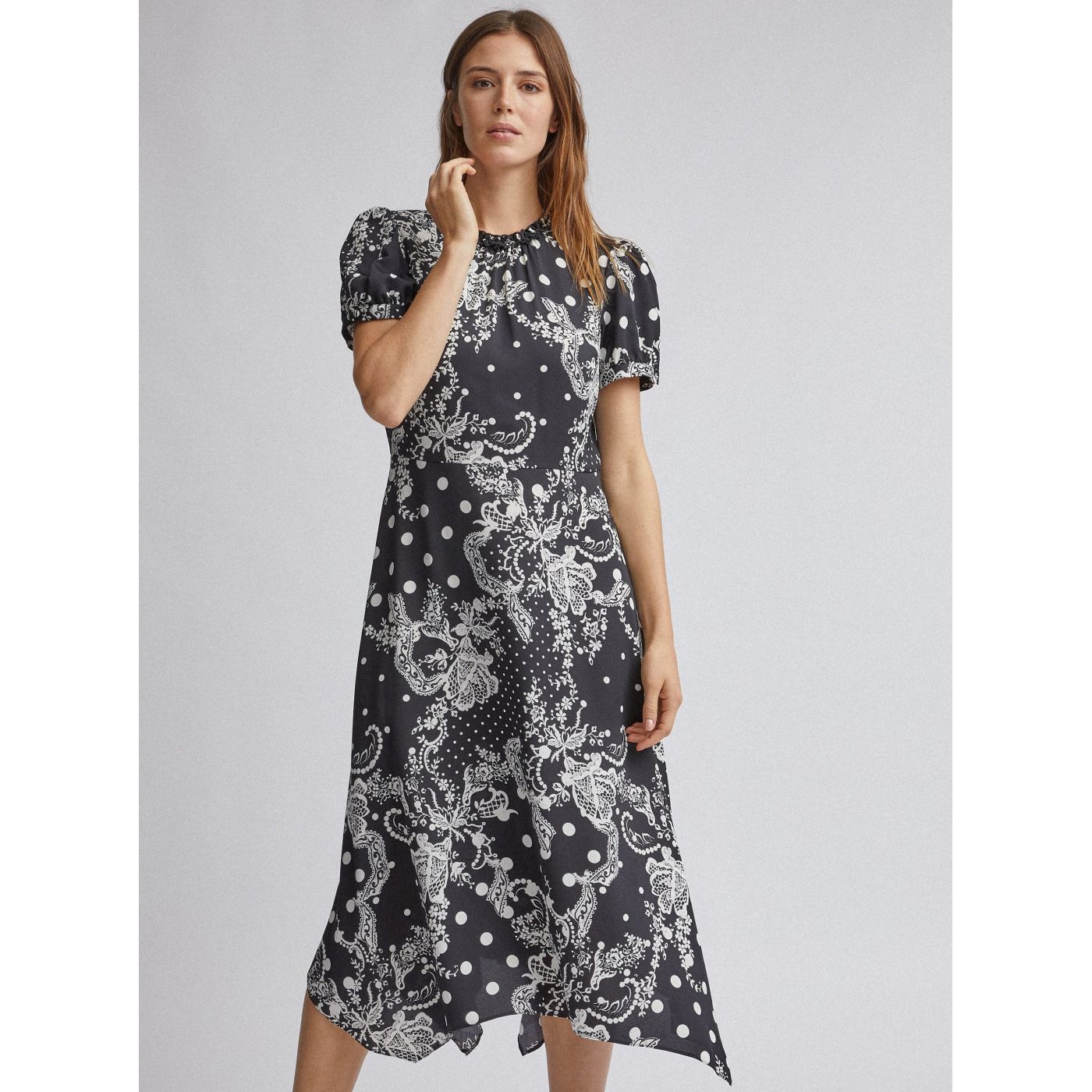 White-black patterned mididishes Dorothy Perkins