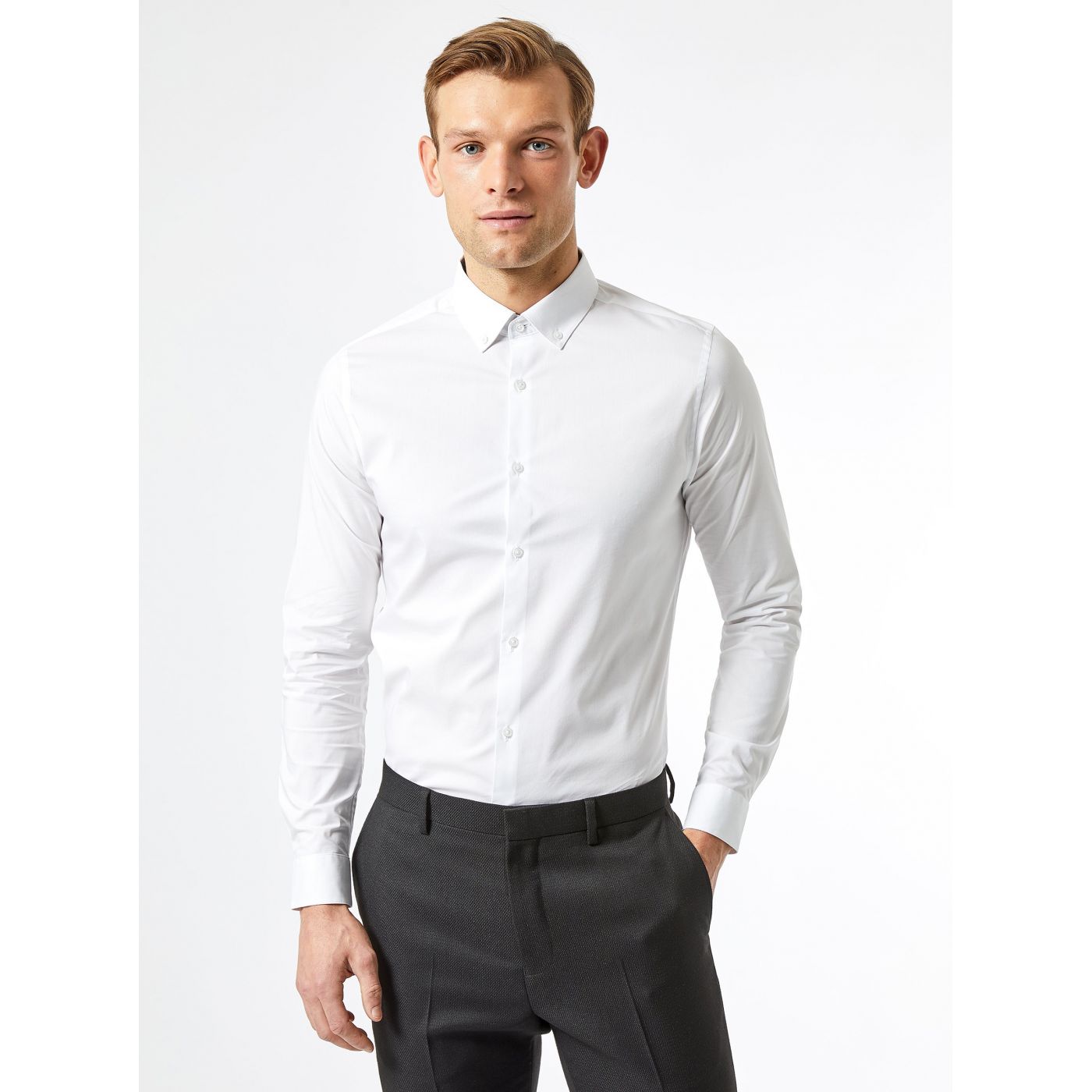 Burton Menswear London White Slim Fit Shirt