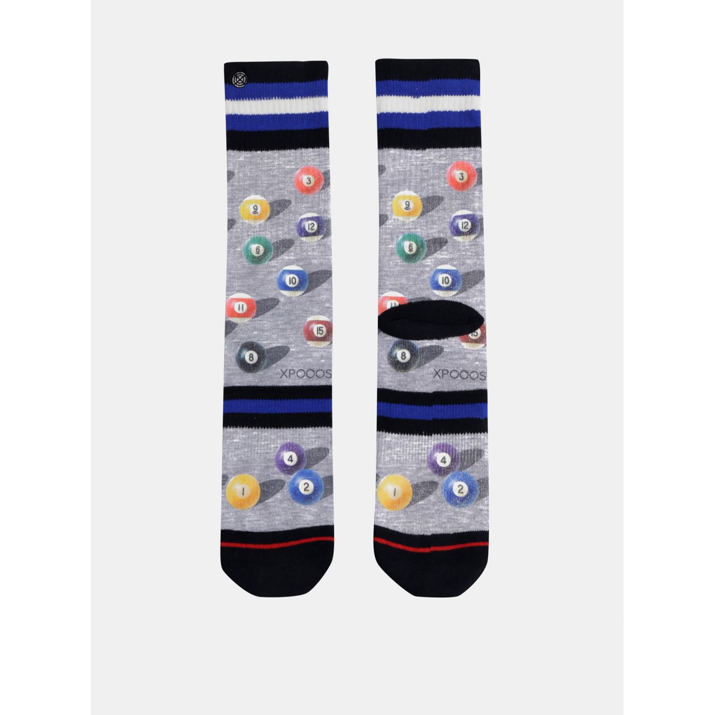 Men's Grey Patterned Socks XPOOOS