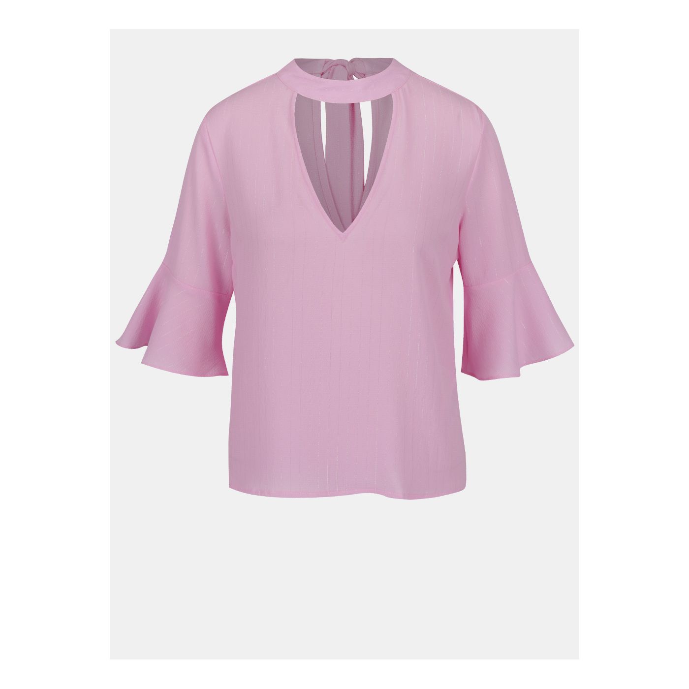 Miss Selfridge's pink blouse with back tie