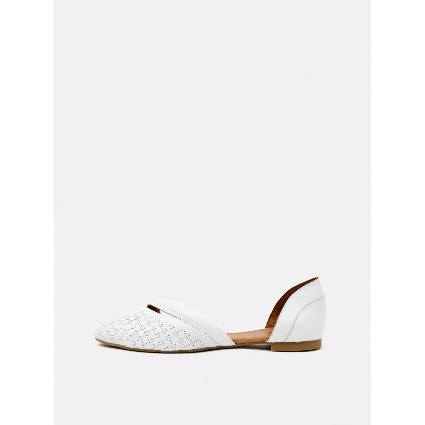 White leather ballerinas WILD