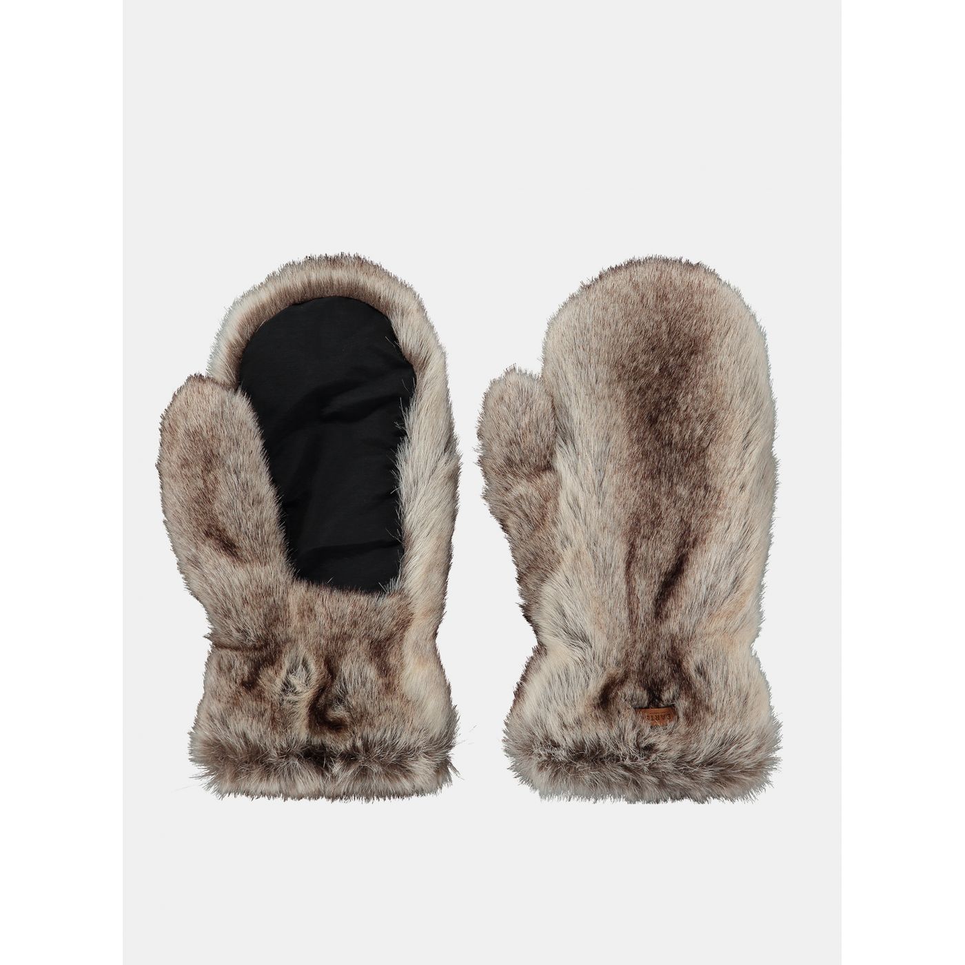Brown women's gloves in artificial fur Barts
