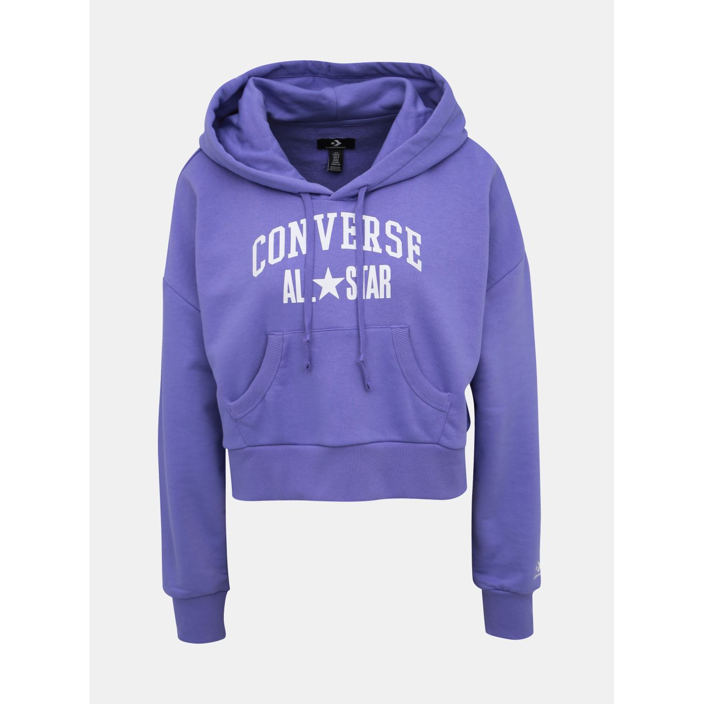 Converse-printed Purple Women's Short Sweatshirt