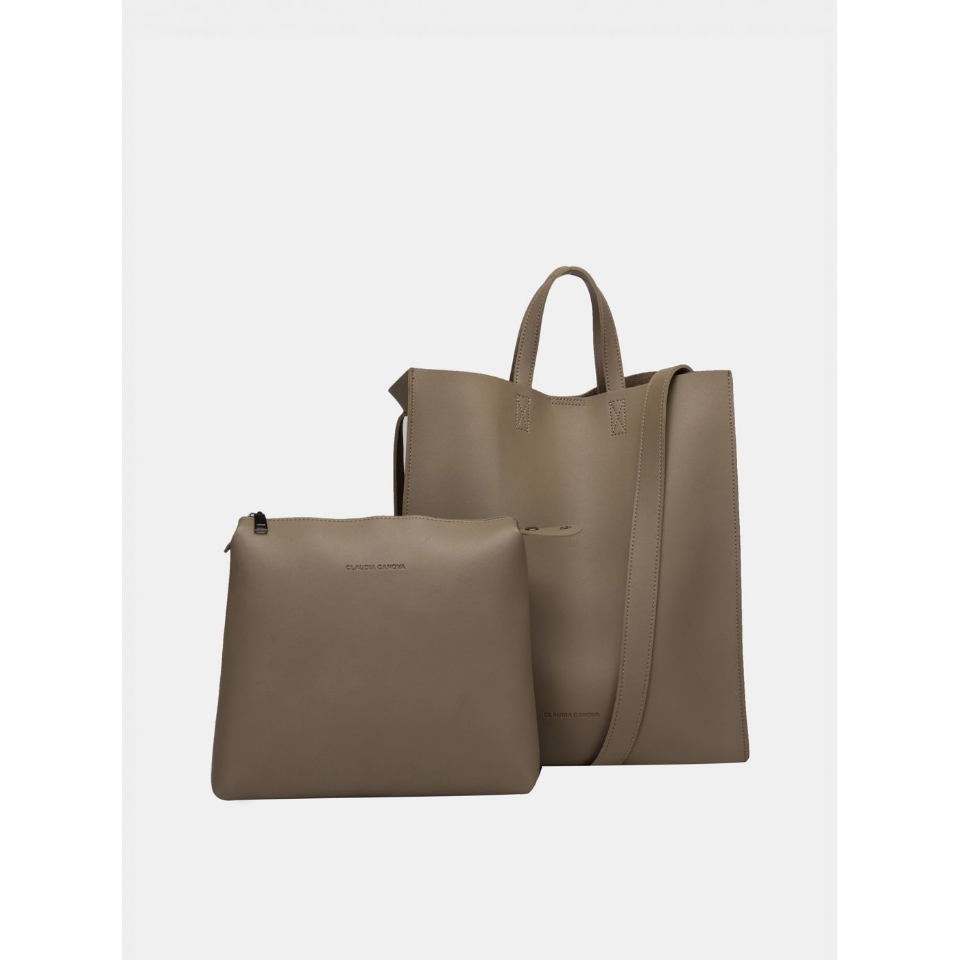 Beige handbag with detachable claudia canova retta case