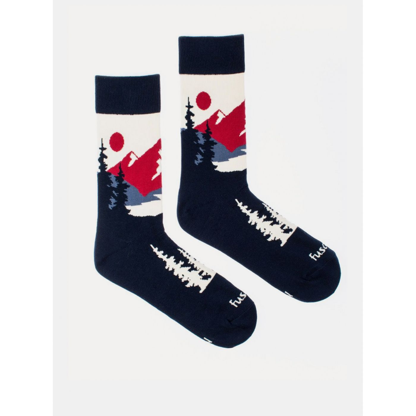 Dark Blue Patterned Fusakle Panoramas Socks
