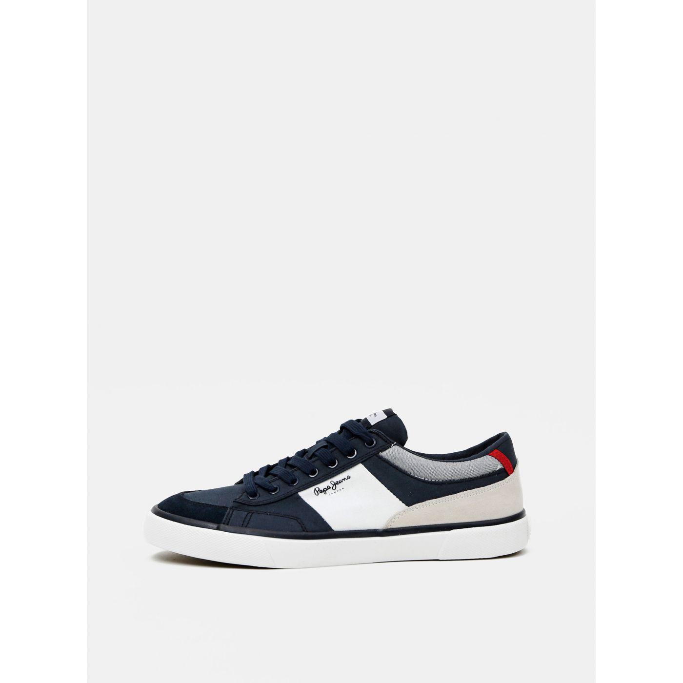 Dark Blue Men's Sneakers with Suede Details Pepe Jeans