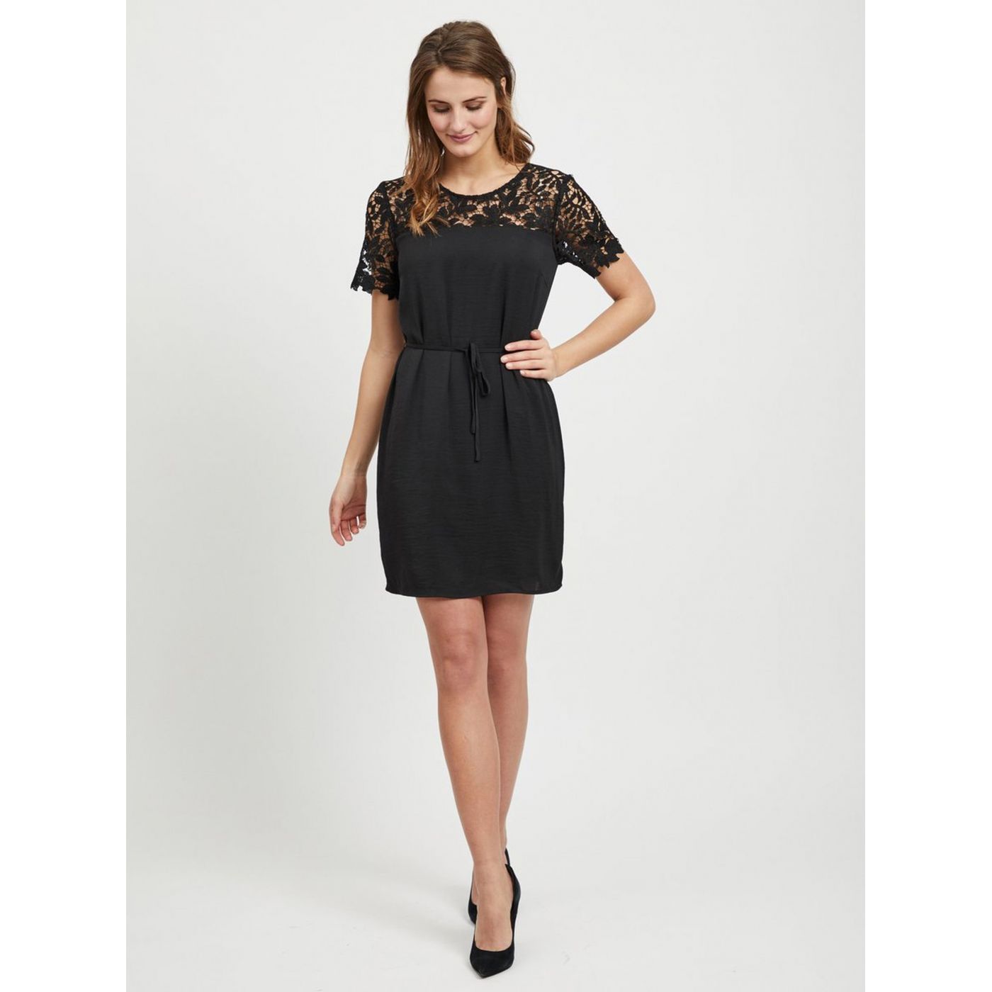 Black dress with lace details VILA Melli