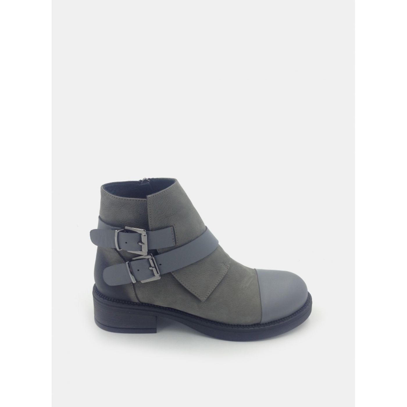 Grey Women's Suede Ankle Boots WILD