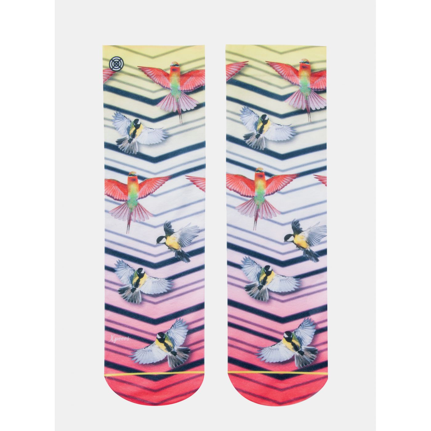 Pink-white women's socks XPOOOS