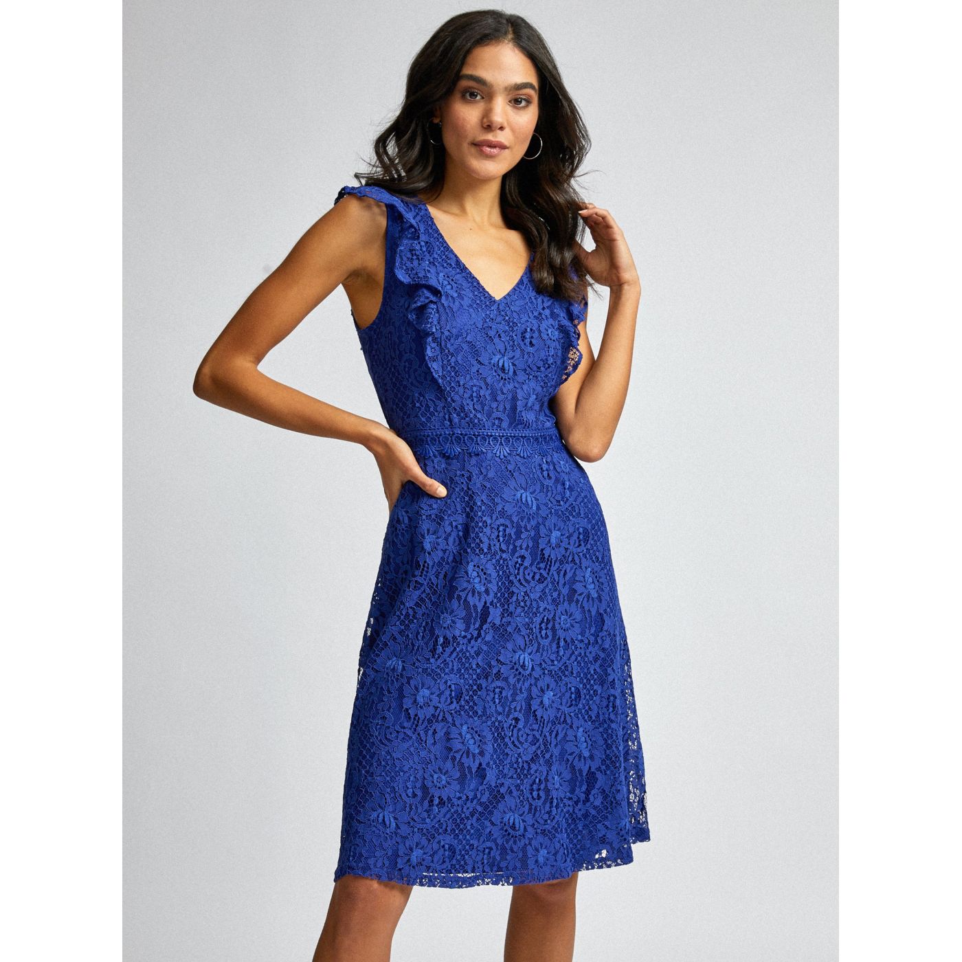 Blue Lace Dress By Dorothy Perkins