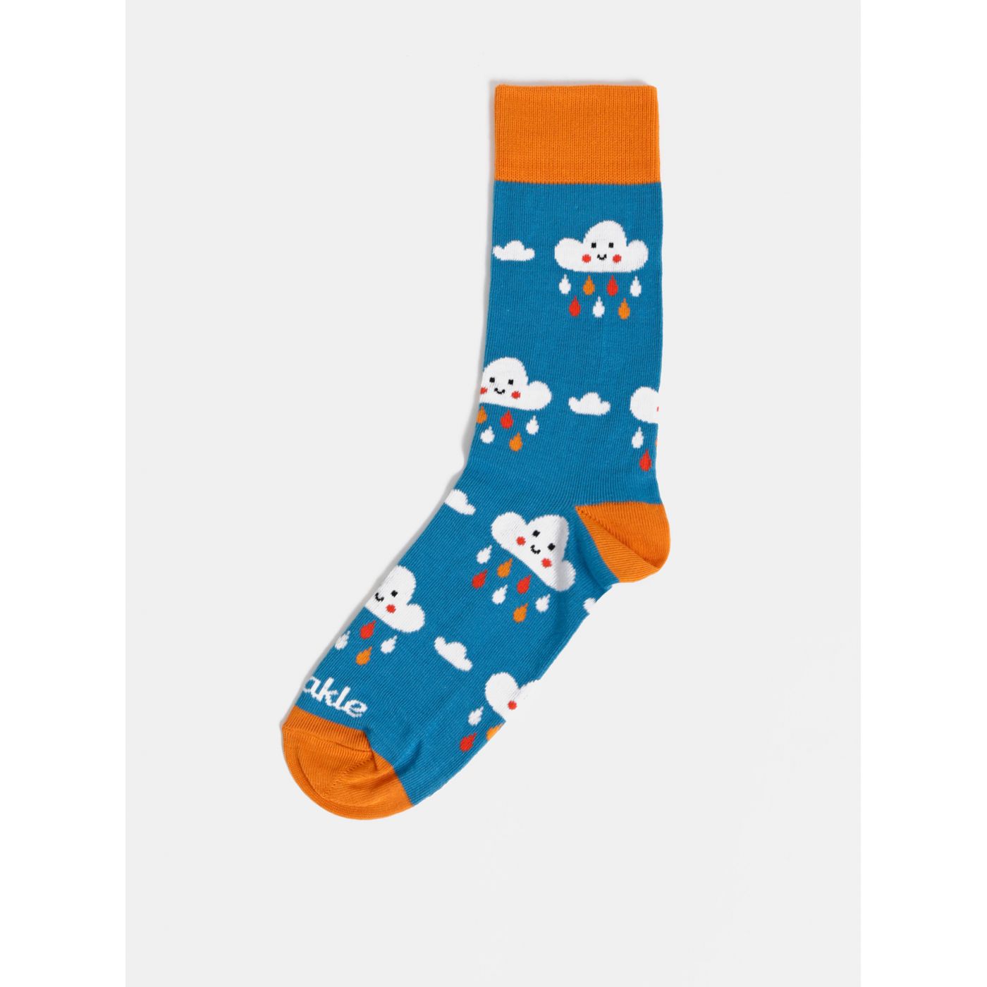 Blue Women's Patterned Socks Fusakle Clouds