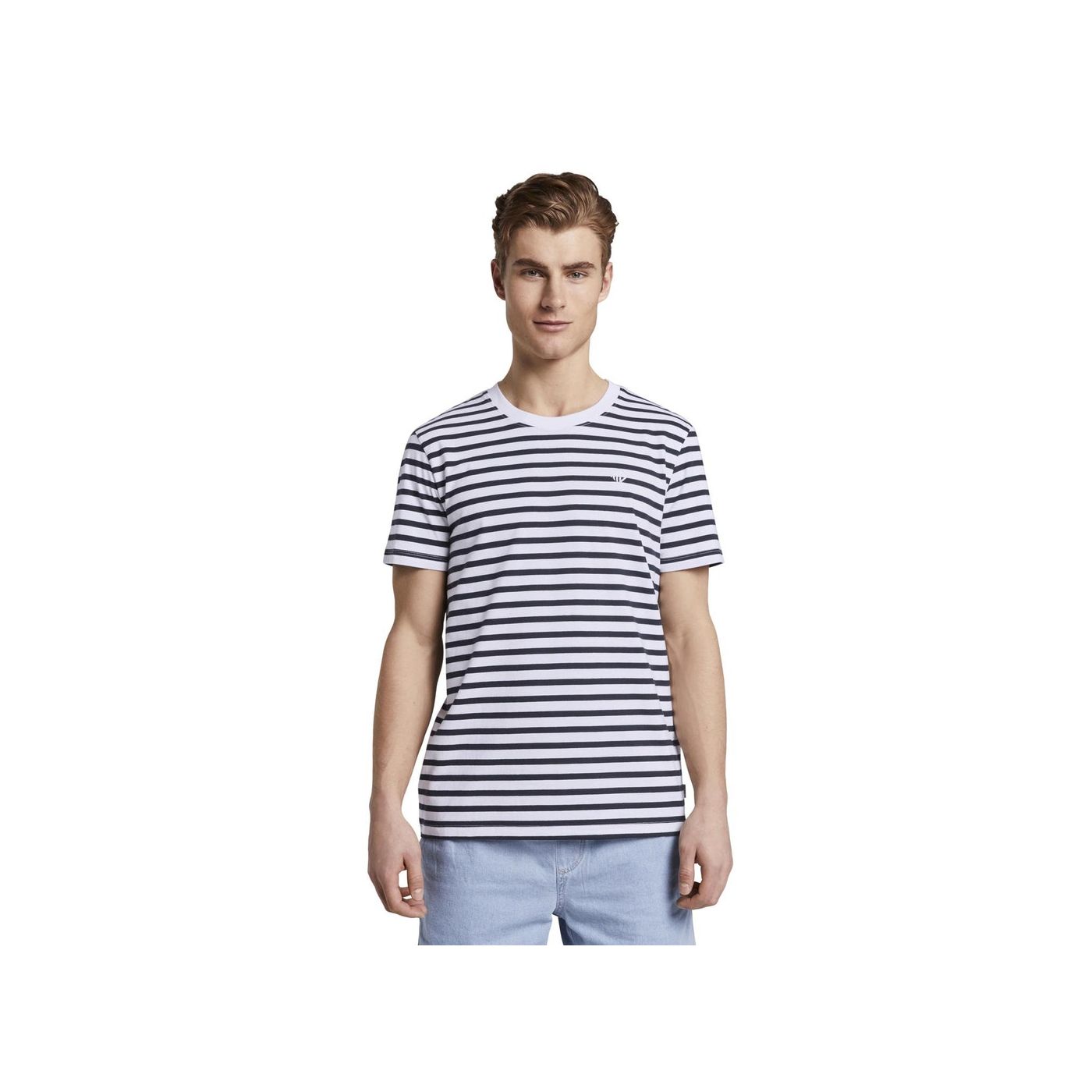 Blue-white Men's Striped T-Shirt Tom Tailor Denim