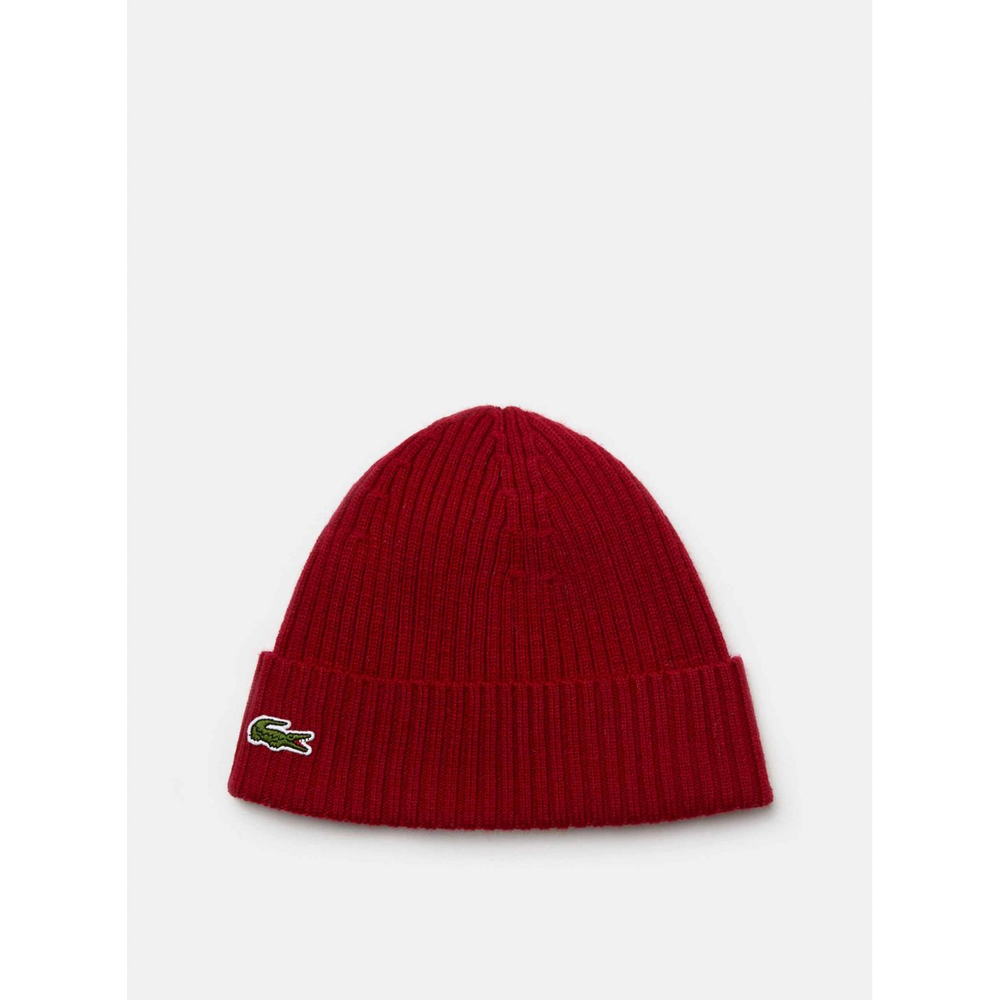 Lacoste burgundy woolen hat