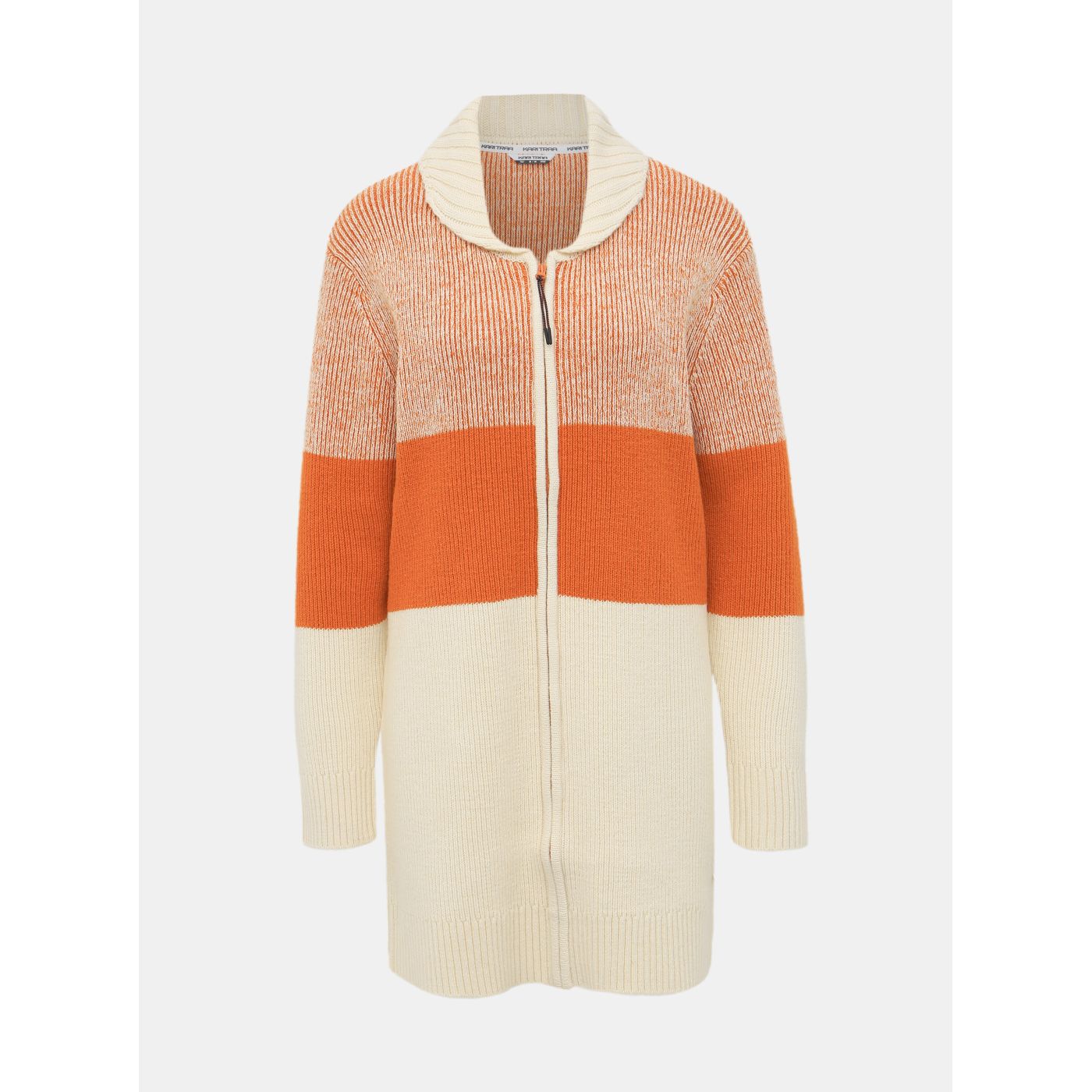 Beige-orange cardigan with kari traa himle wool admissance