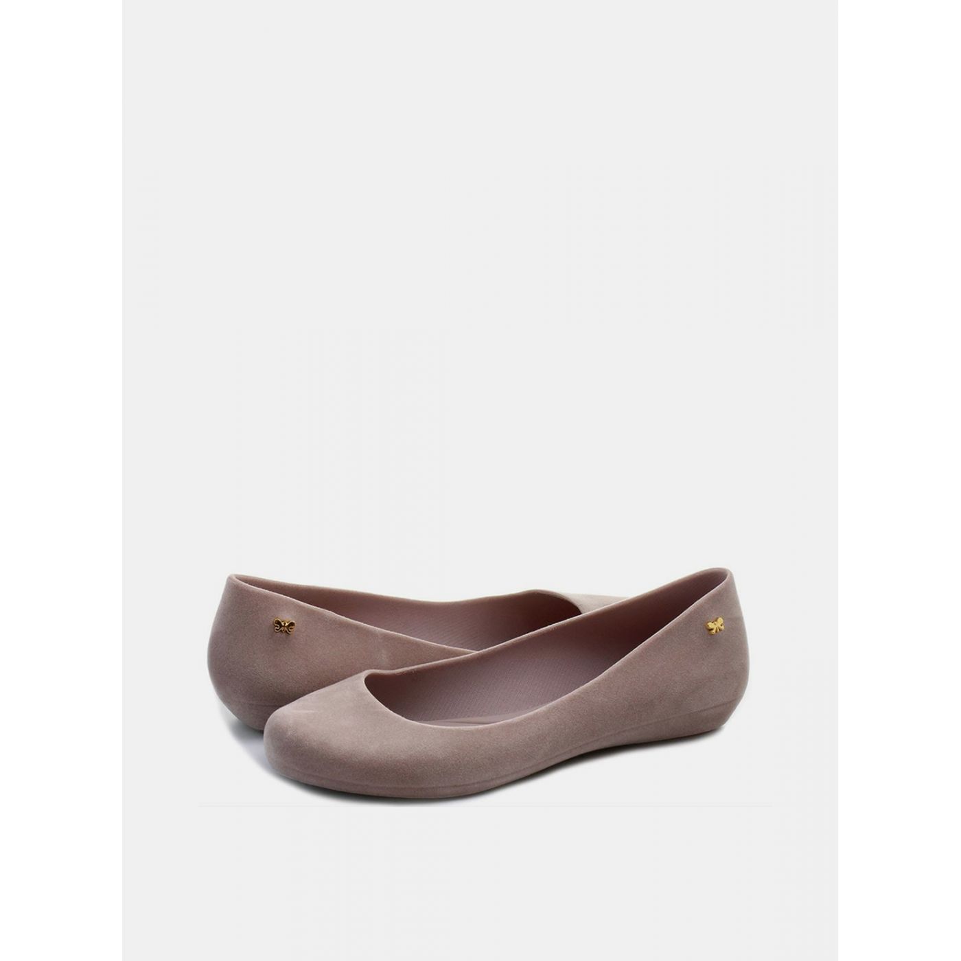 Beige ballerinas in suede zaxy pop flocked