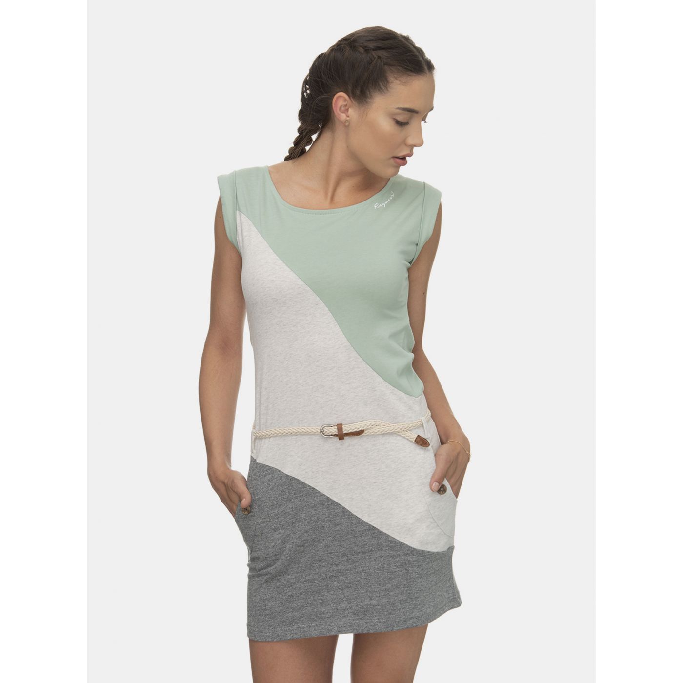 Ragwear Grey-Cream Dress
