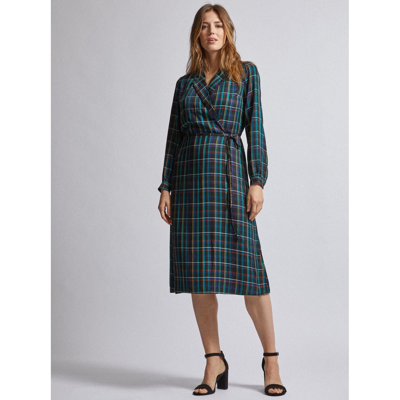 Green-black plaid mididishes Dorothy Perkins