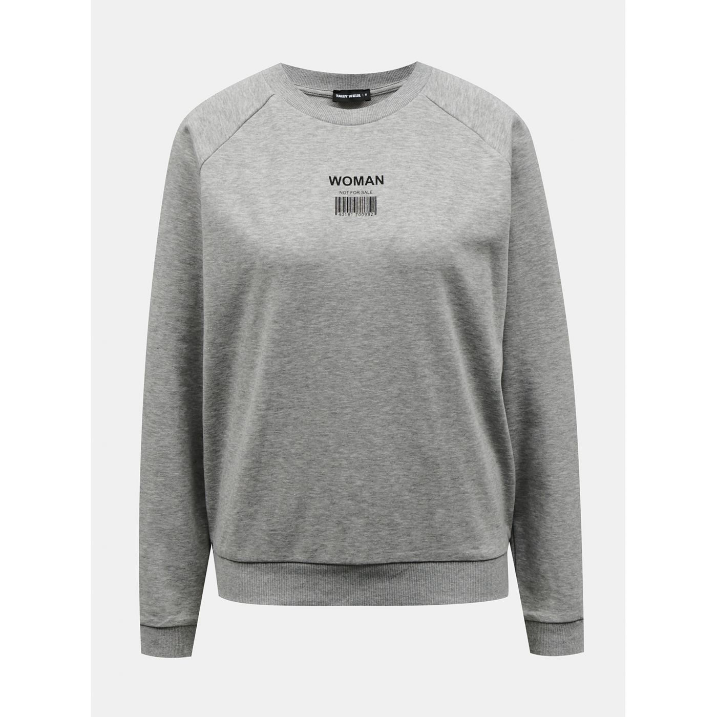 Grey sweatshirt printed with TALLY WEiJL