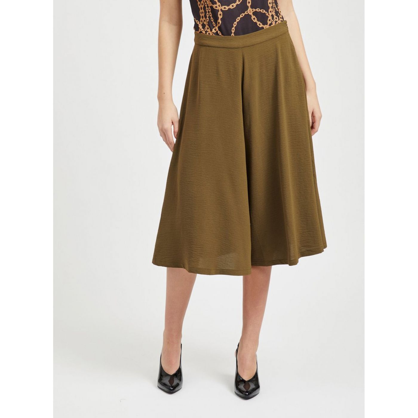 Khaki culottes VILA Daline