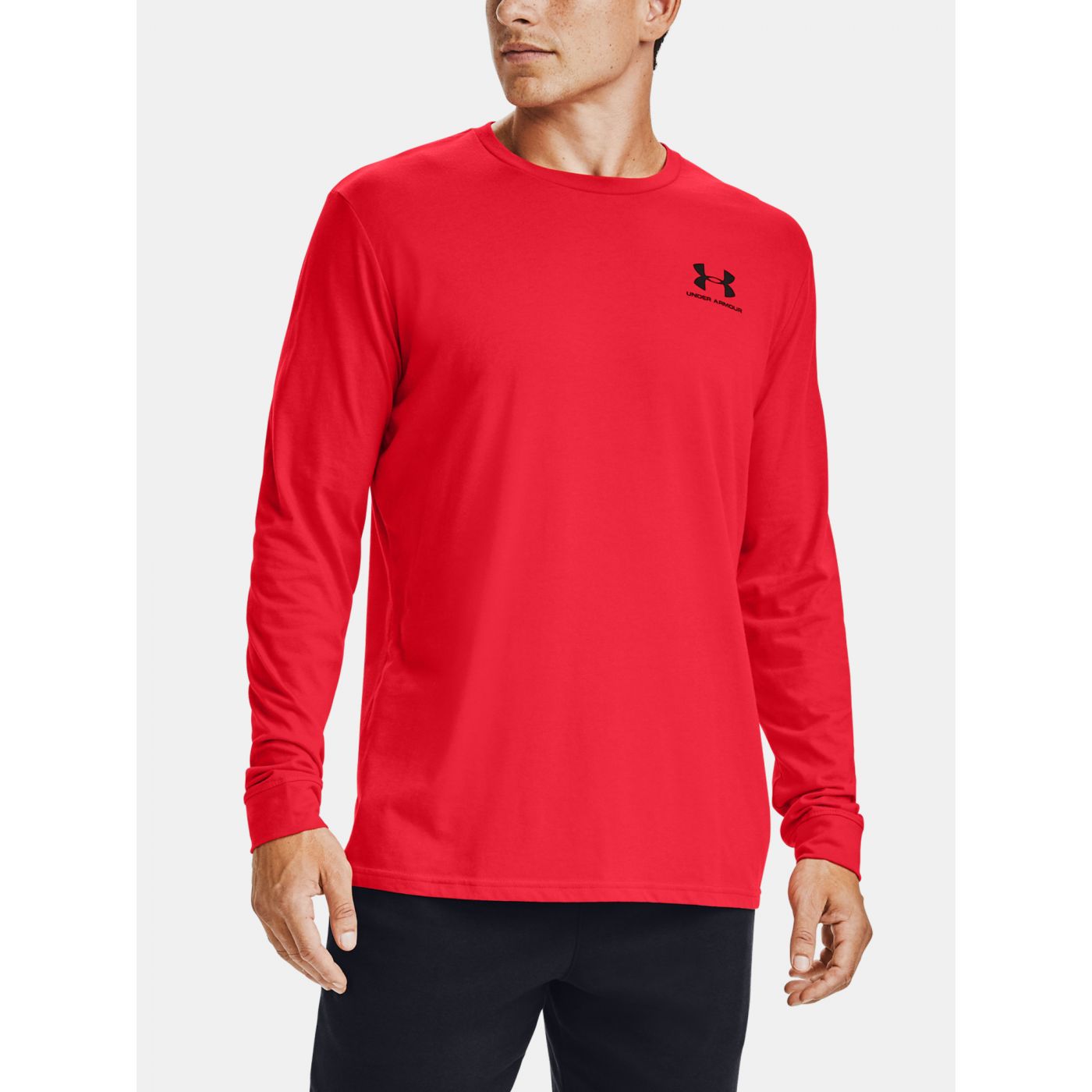 Under Armour SPORTSTYLE LEFT CHEST LS-RED T-SHIRT