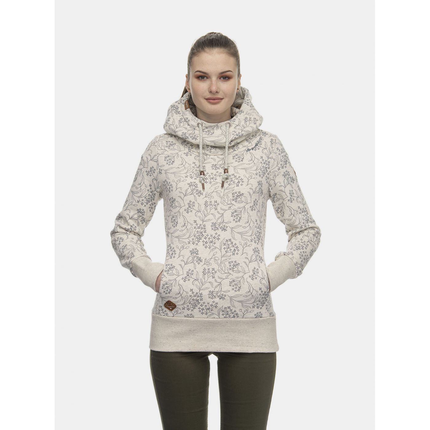 Cream Women's Floral Ragwear Hoodie