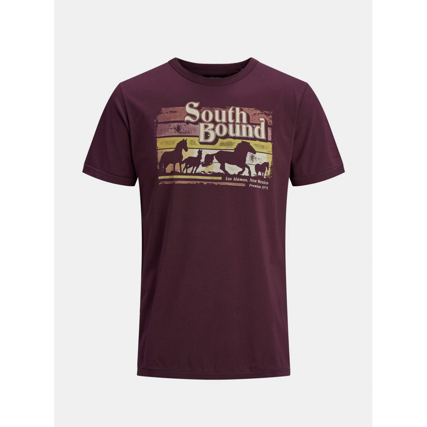 Burgundy T-shirt with Jack & Jones Harry print