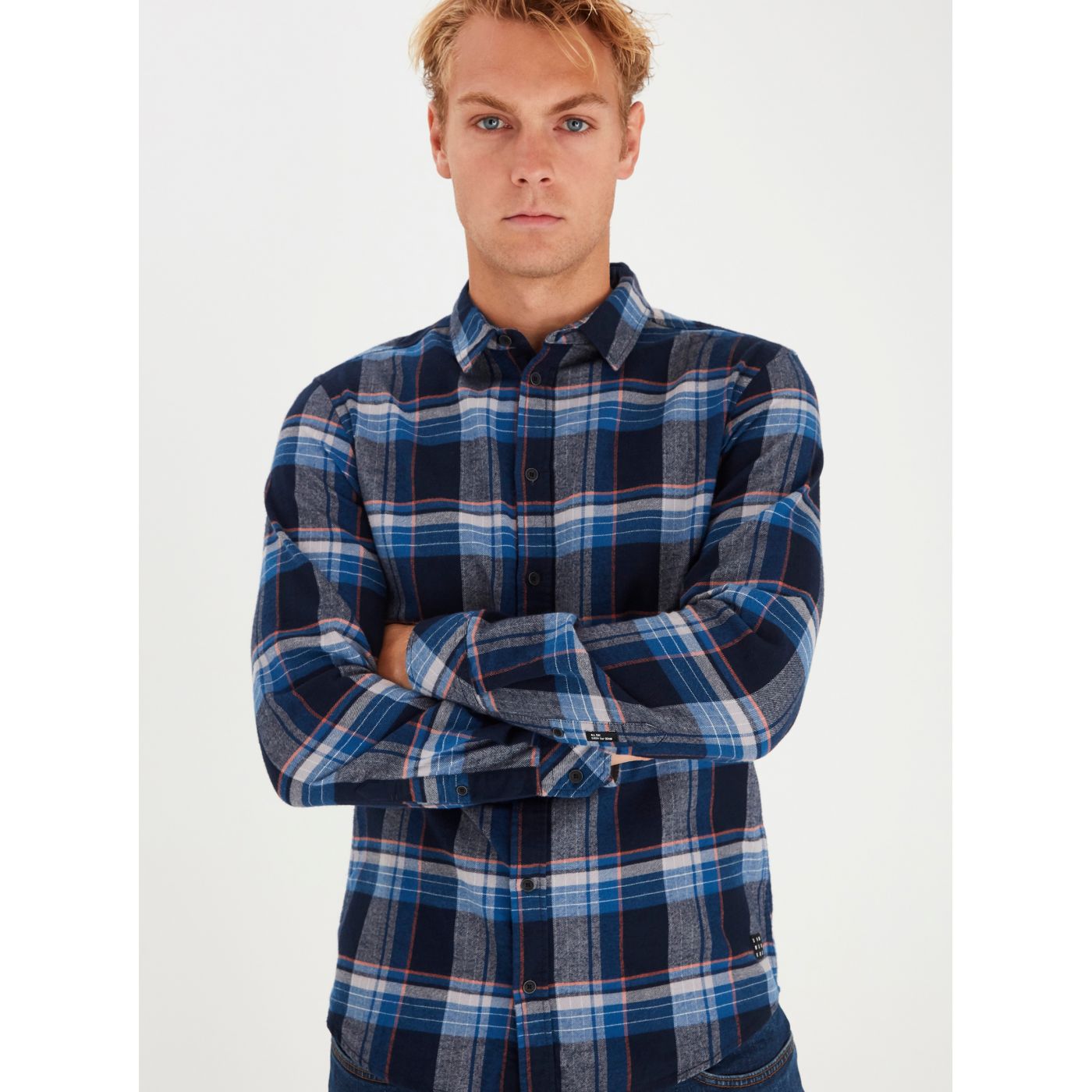 Blue Plaid Shirt Blend
