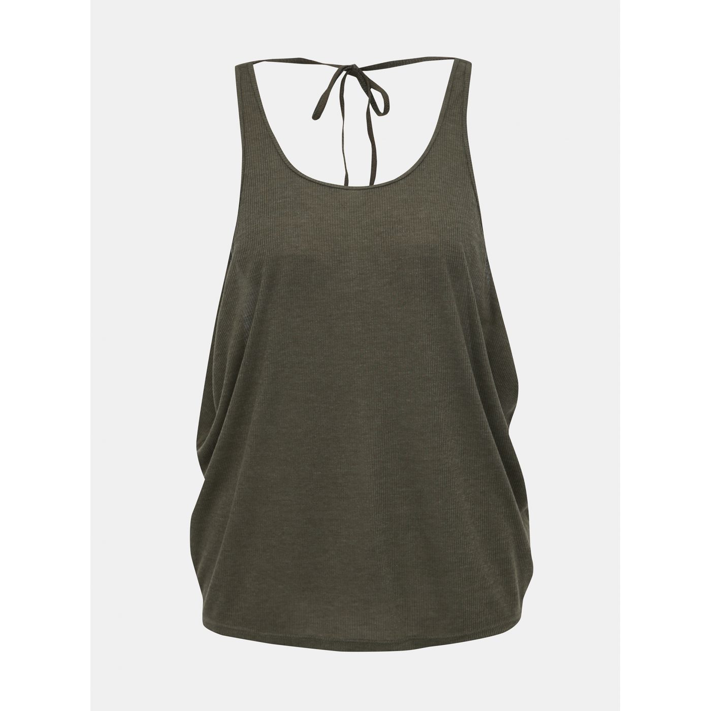 Khaki Ribbed Tank Gouge Arbor Tank