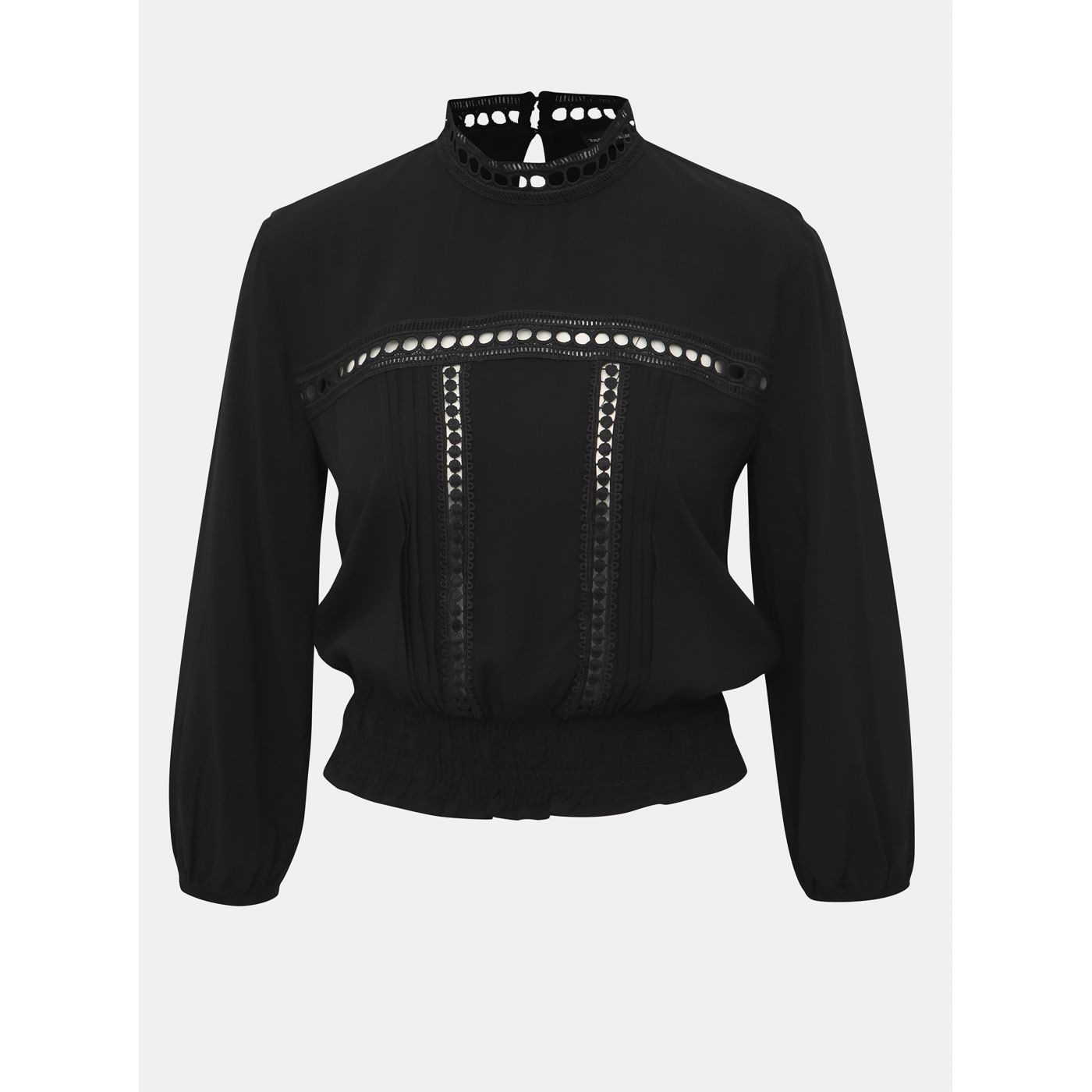 Black short blouse with TALLY WEiJL lace