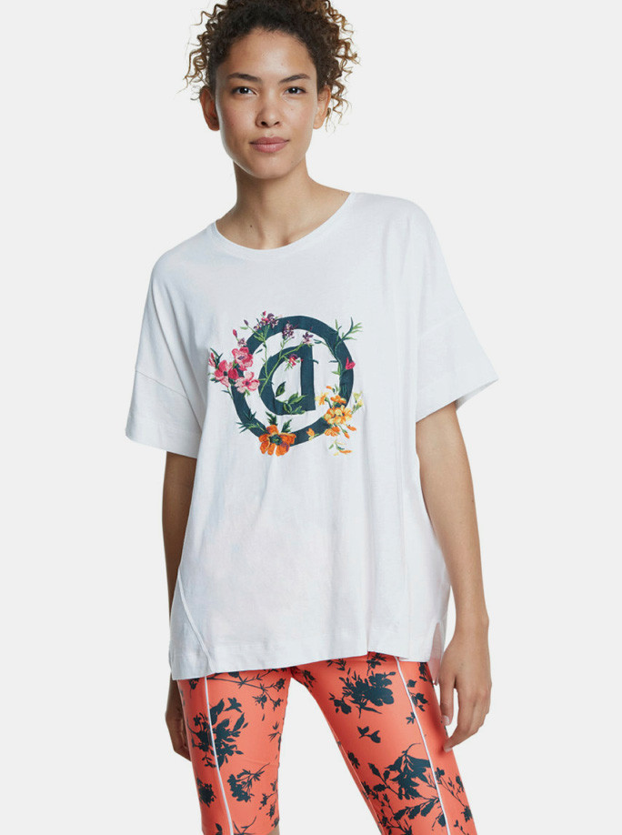Women's t-shirt DESIGUAL OVERSIZE GARDENS