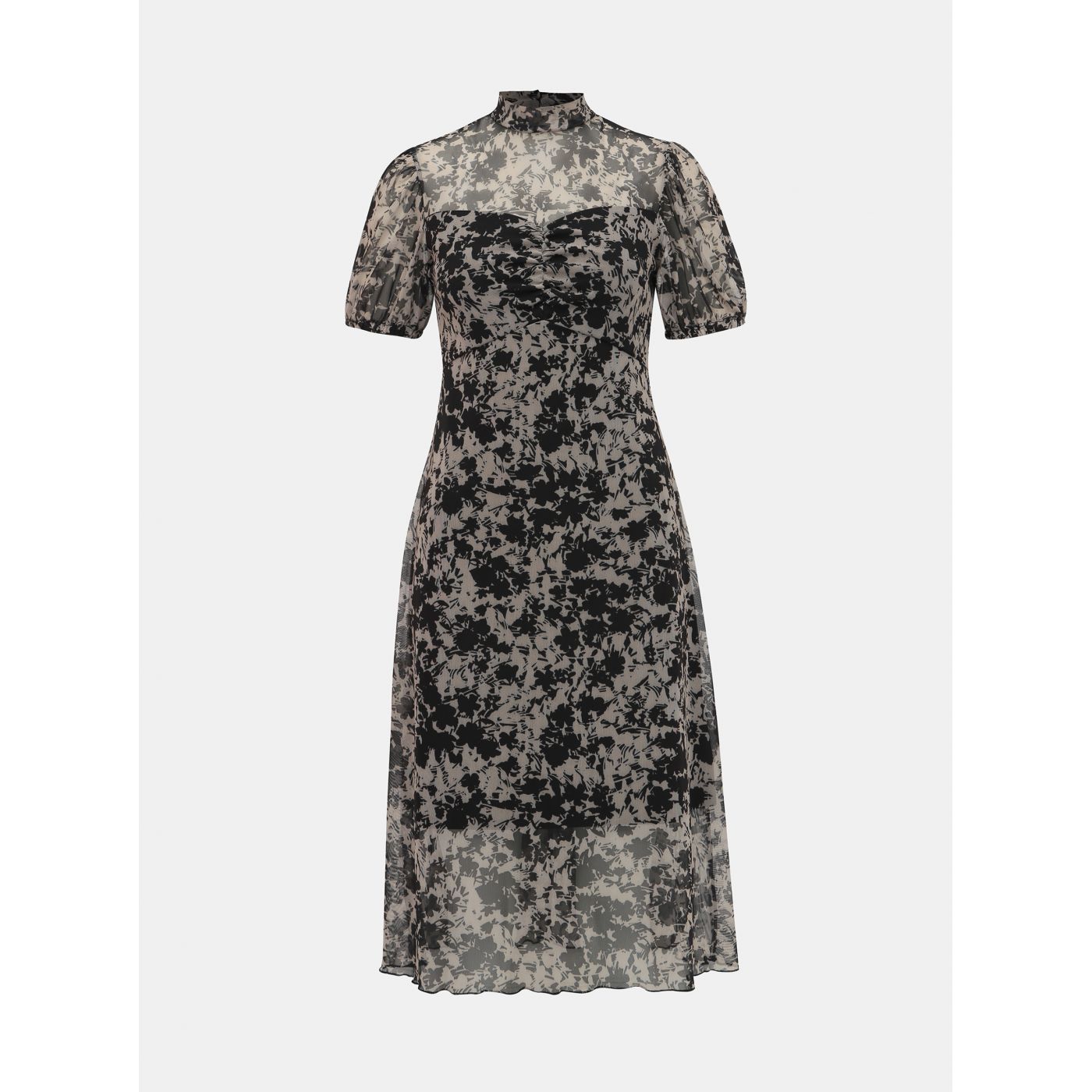 Miss Selfridge Black-beige Patterned Mididishes