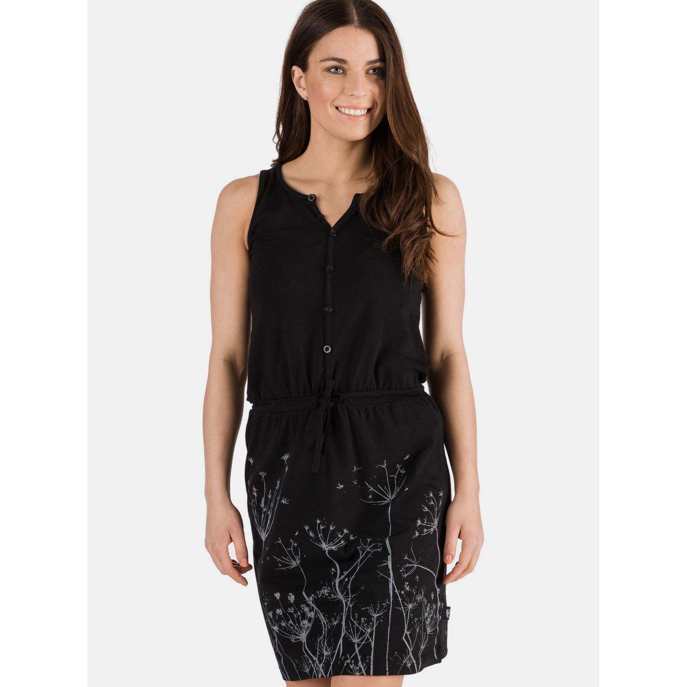Black dress with SAM 73 print