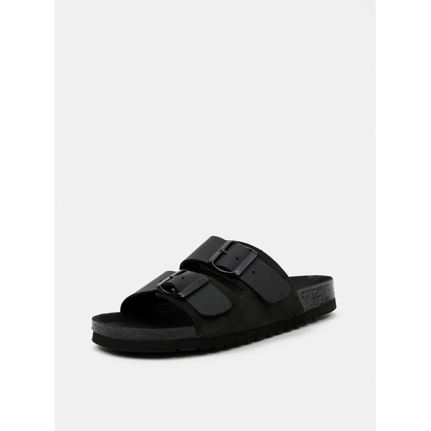 Black leather slippers VERO MODA Carla
