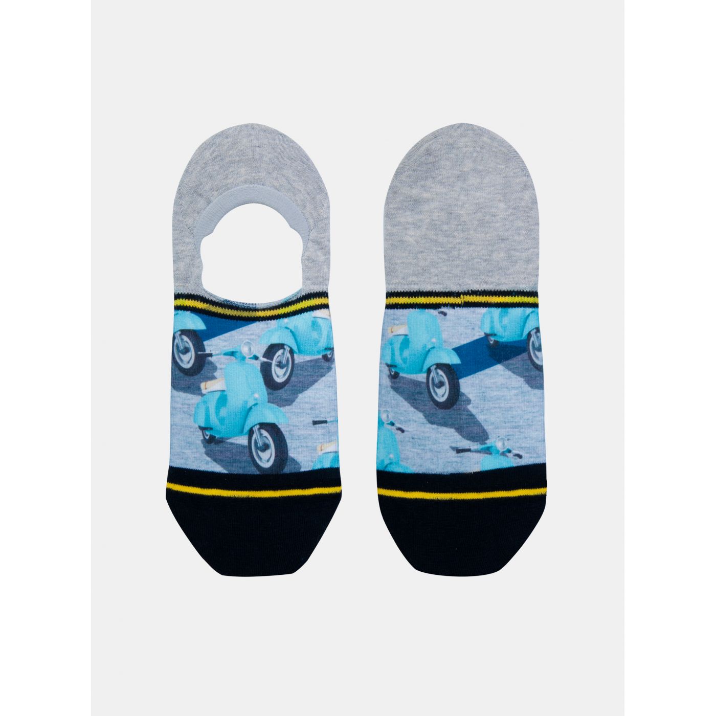 Grey-Blue Men's Low Socks XPOOOS