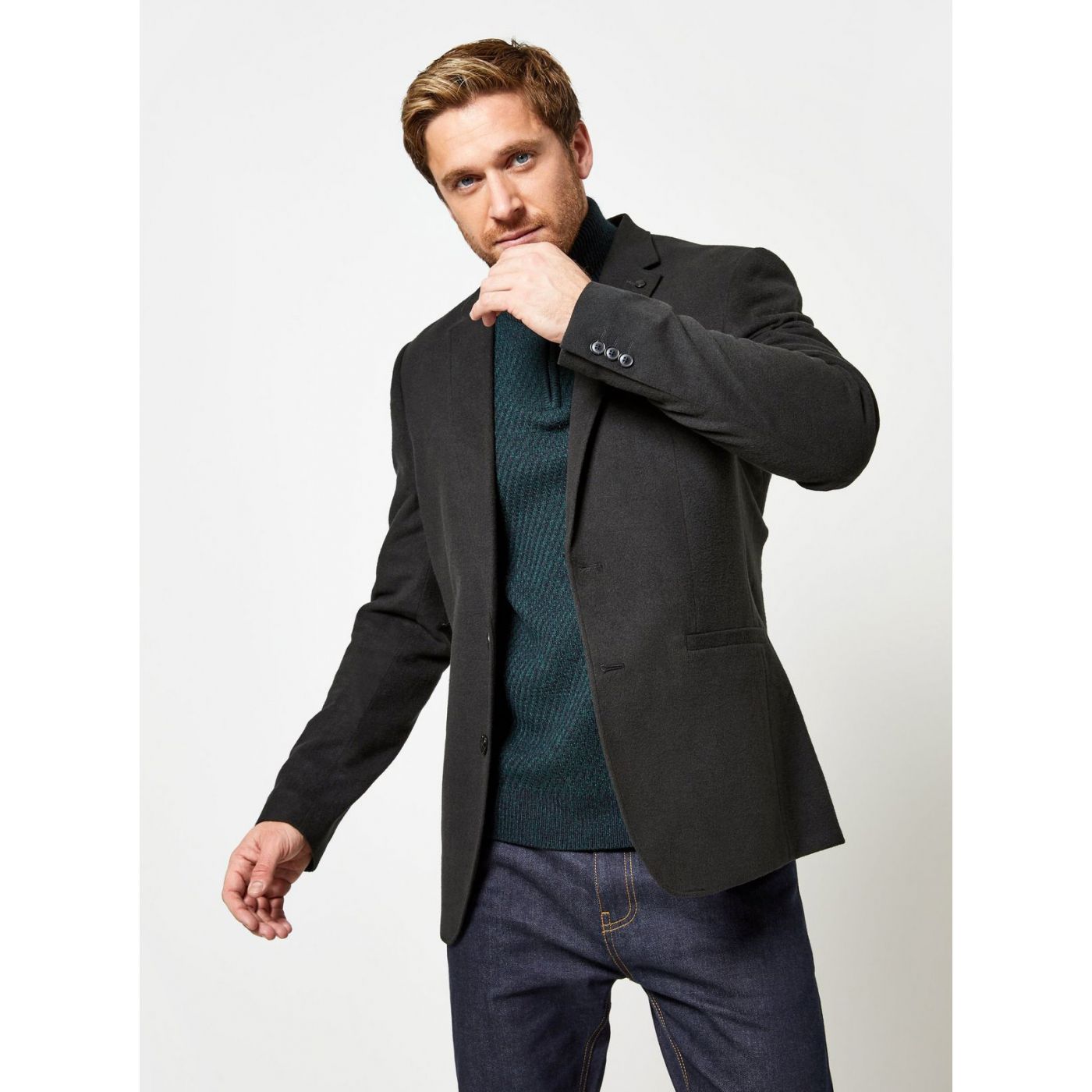 Burton Menswear London Black Jacket