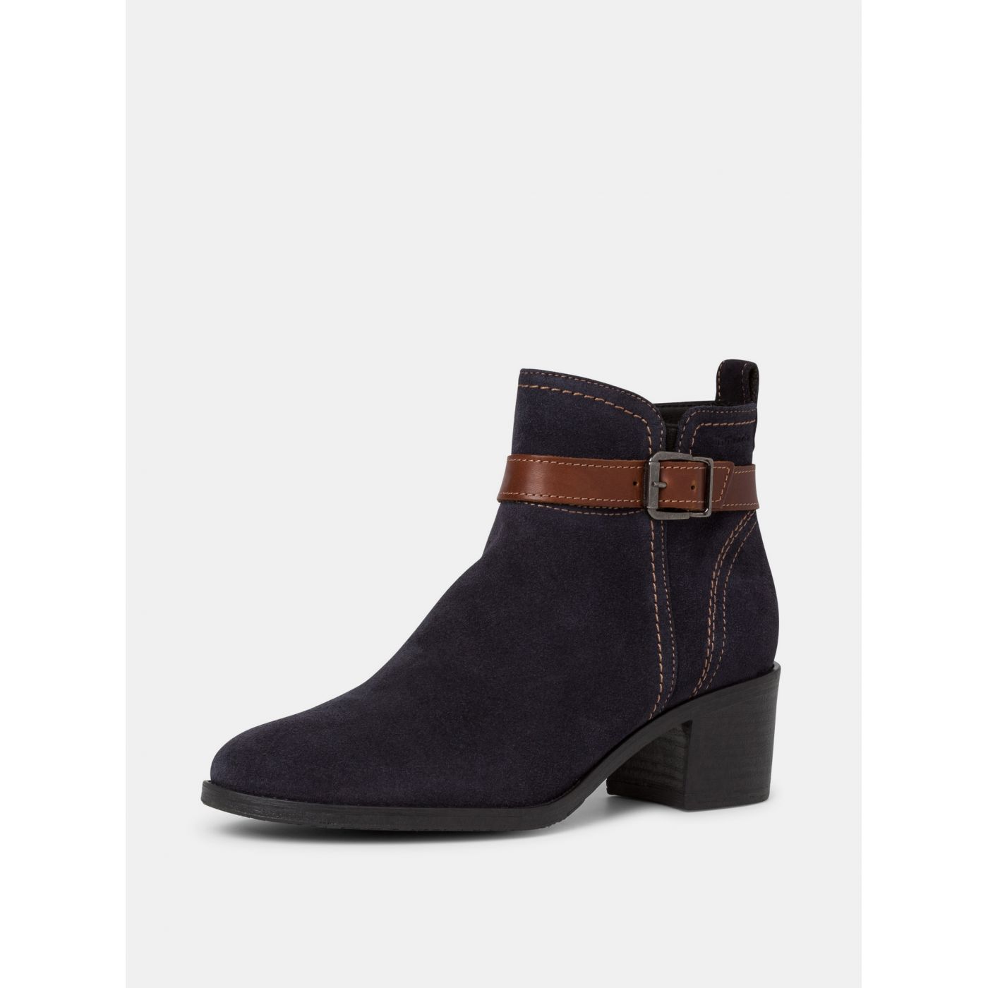 Dark Blue Women's Suede Ankle Boots Tamaris