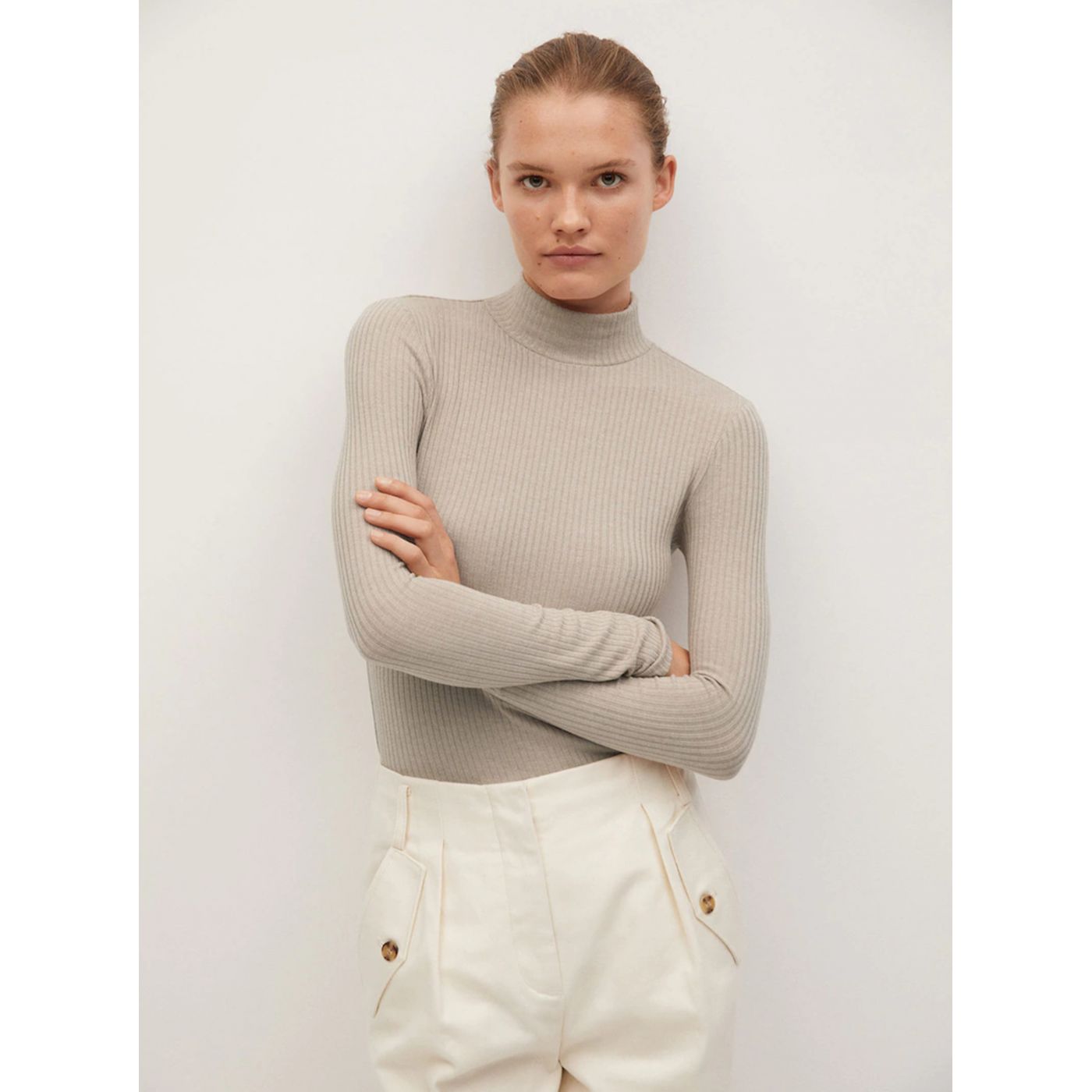 Light grey turtleneck Mango