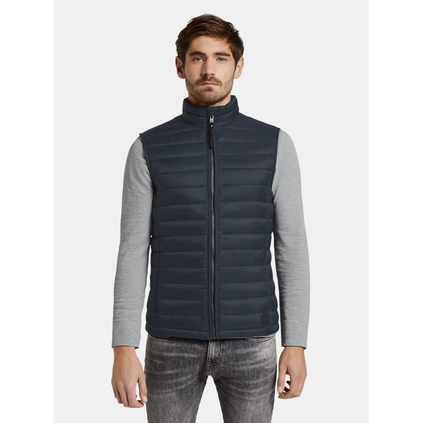 Tom Tailor's Dark Blue Quilted Water-Repellent Vest
