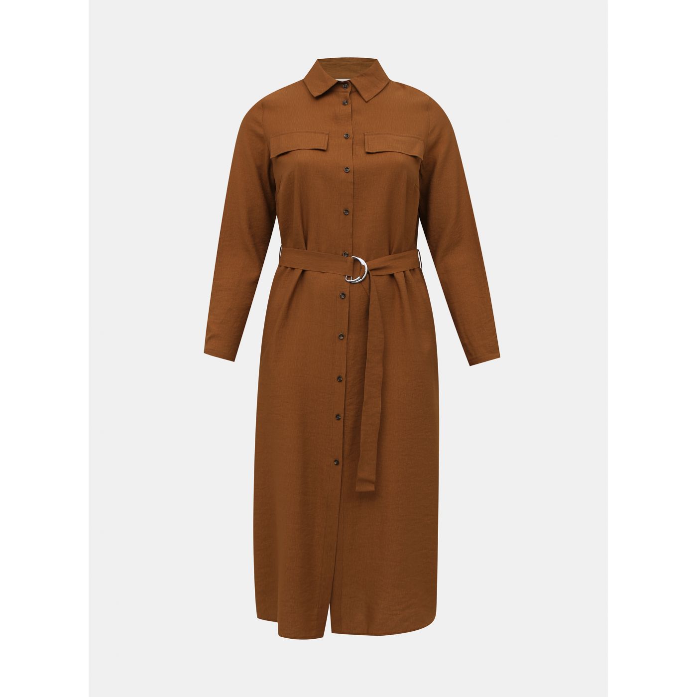 Brown shirt maxi dress ONLY CARMAKOMA Wanda