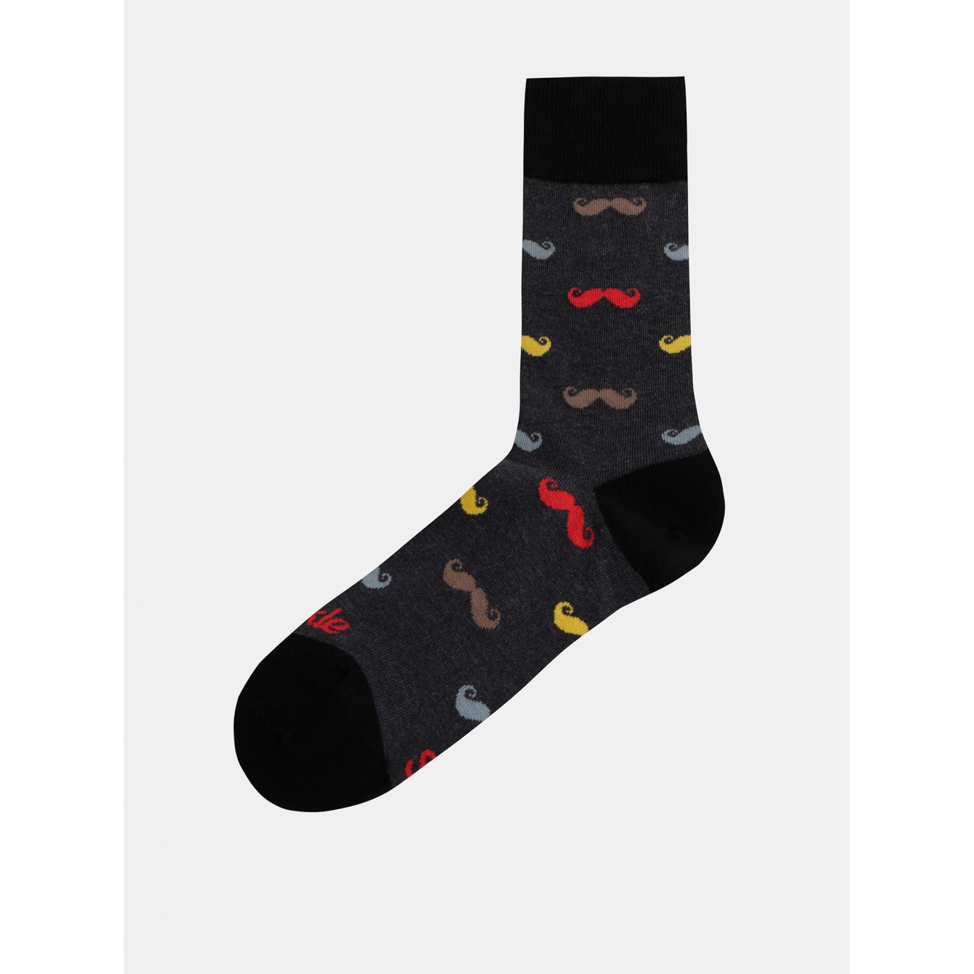 Dark grey Patterned Socks Fusakle Beard Modern