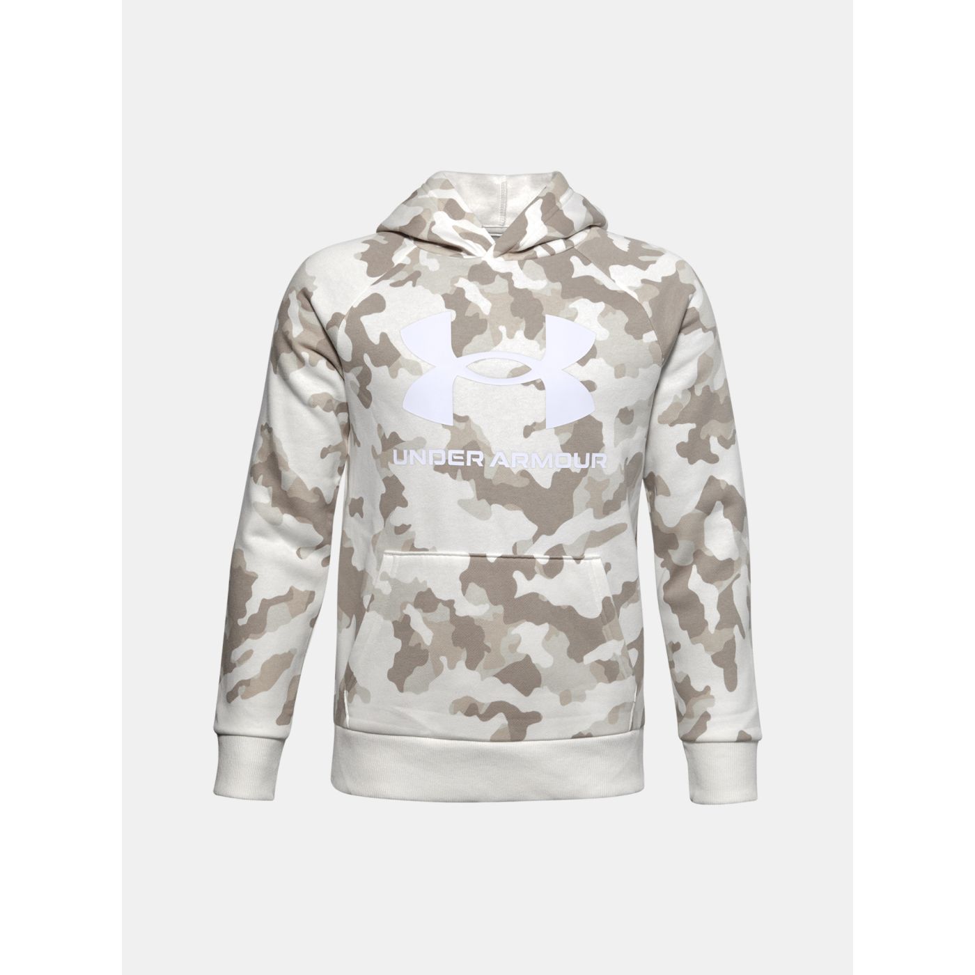 Hoodie Under Armour UA RIVAL FLEECE PRTD HOODIE-BRN