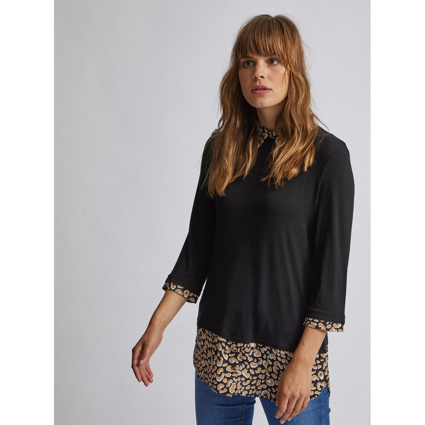 Black leopard-print blouse Dorothy Perkins