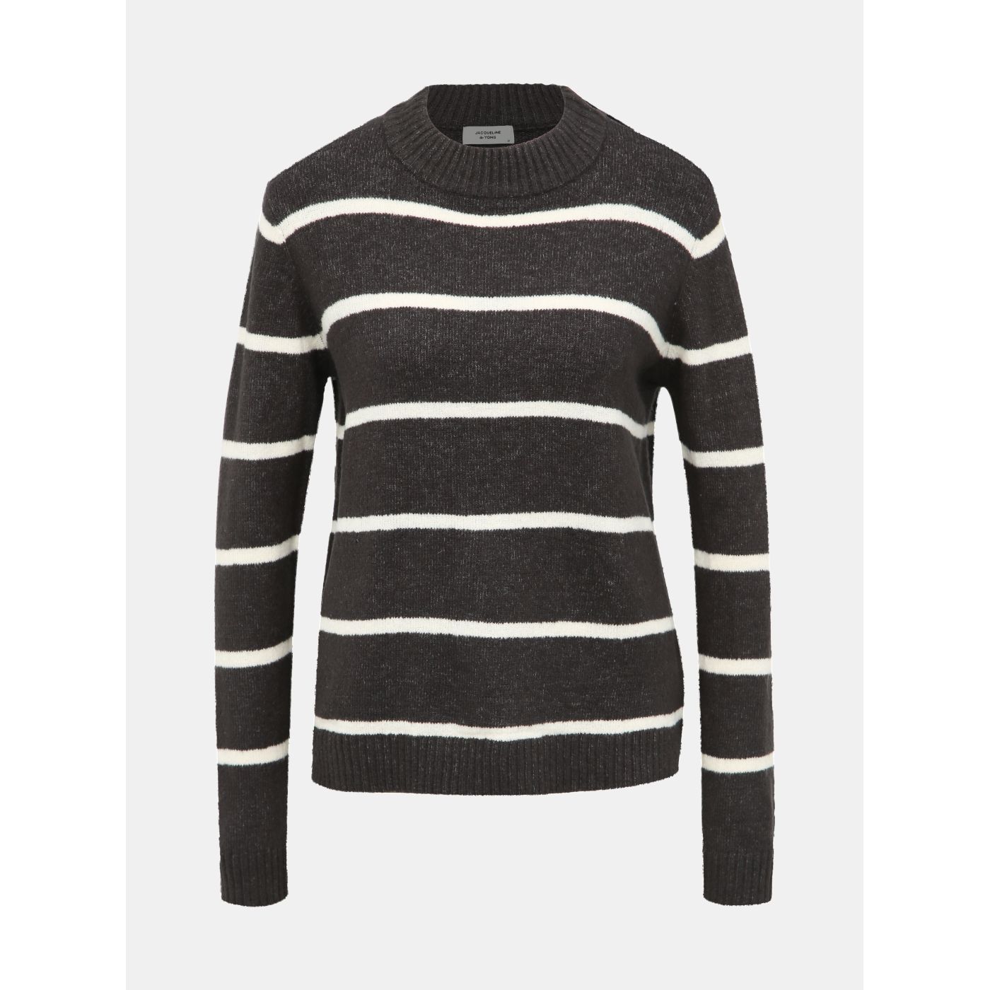 Jacqueline de Yong Blake Dark Grey Striped Sweater