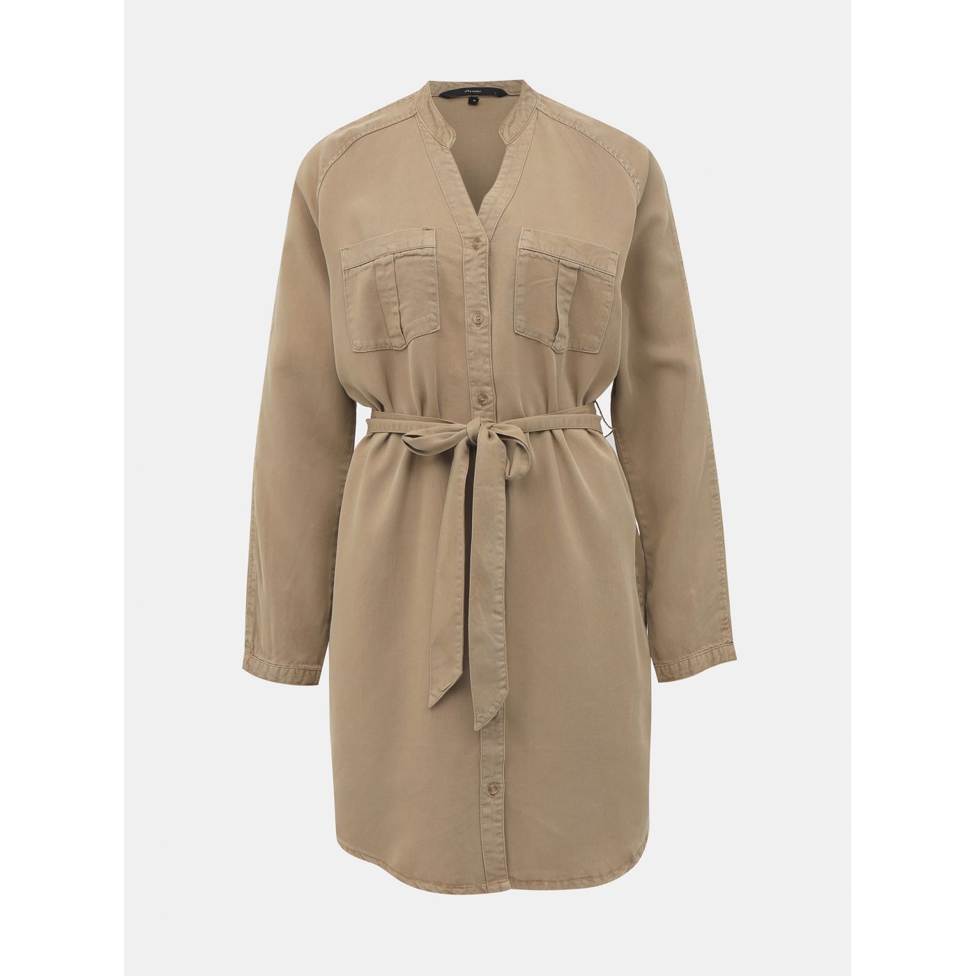 Brown shirt dress VERO MODA Saffi