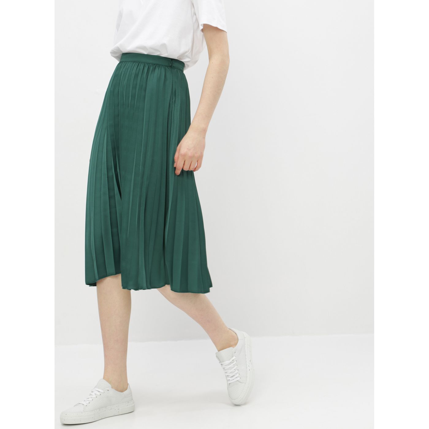 Green pleated midi skirt ZOOT Kate